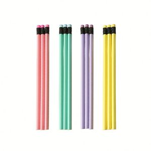 29 Lápices de Grafito Personalizados con Logotipo, Lápices Redondos Amarillos Hb al por Mayor para Estudiantes, de Madera con Borrador, Lápices Estándar - Product Image 1