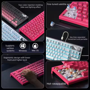 hot-swappable mechanical <b>keyboard</b> for gaming office side-mounted <b>wired</b> gaming <b>keyboard</b> computer laptop stock - Product Image 6