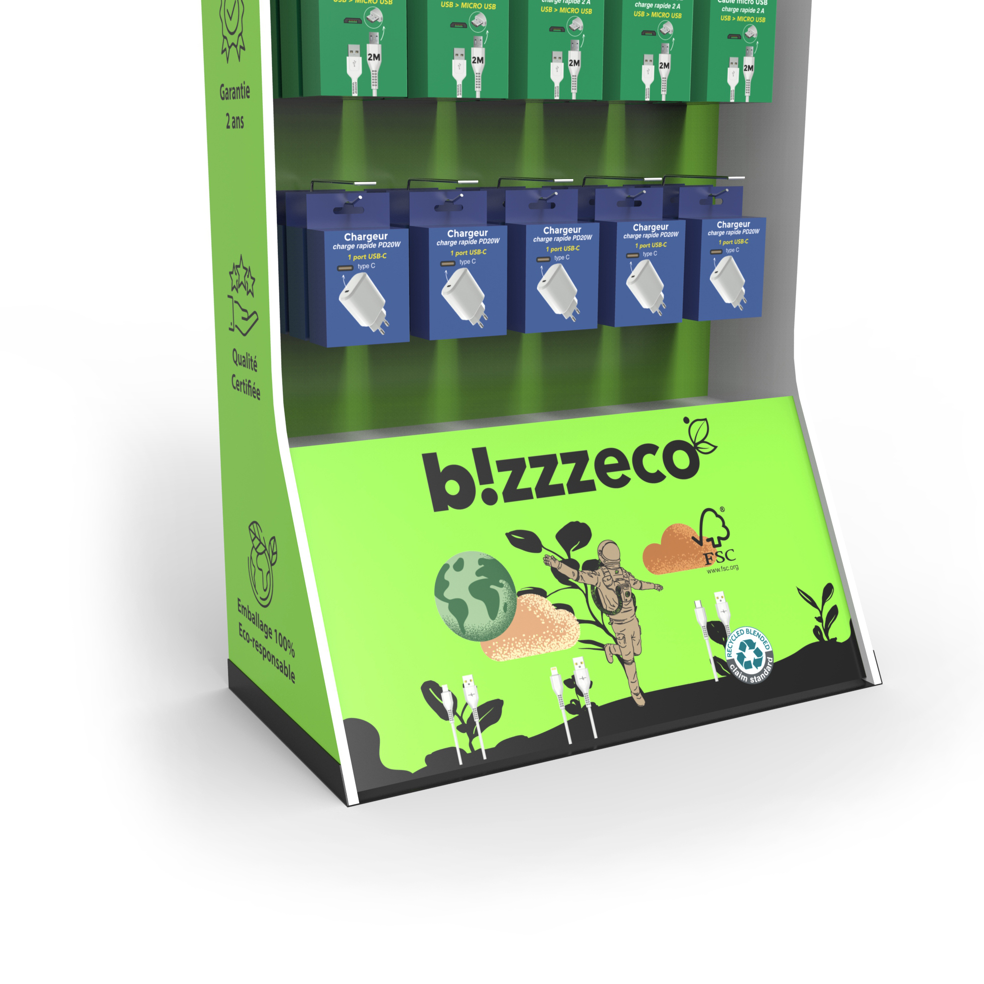 PVC Electric Accessary Display Stand with Pegboard for Wholesale — view 6