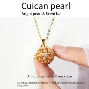 Collier en gros <span class=keywords><strong>de</strong></span> perles <span class=keywords><strong>de</strong></span> mode, pendentif aromathérapie en cuivre ouvrable en forme <span class=keywords><strong>de</strong></span> boule, pour <span class=keywords><strong>pierre</strong></span> <span class=keywords><strong>de</strong></span> <span class=keywords><strong>lave</strong></span> DIY - Product Image 2