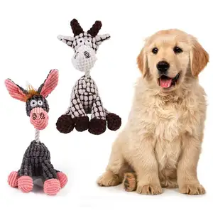 Jouet Pour Chien Katzenspielzeug Knitted Stuffed Animal With Sound Hund Spielzeug Luxury Plush Dog Chew Toys