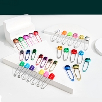 Épingles de sûreté colorées en acier inoxydable avec tête magnétique en plastique pour marque de couture vente en gros
