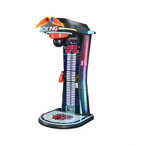 Machine de boxe commerciale de grande envergure, type Big Hammer, à monnayeur, en matériau PP, pour un joueur, pour tester la force - Product Image 1