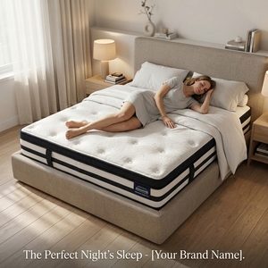 <strong>Double</strong> Sided Eco-Friendly Foam <strong>Mattress</strong> <strong>Topper</strong> with Medium Firmness Foldable Design for Apartment Use - Product Image 3