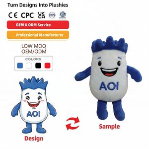 Peluches Personalizados con Logotipo, Fabricante de Juguetes de Peluche, Peluche de <span class=keywords><strong>Personaje</strong></span> Azul y Blanco Personalizado, Muñeco de Peluche - Product Image 1