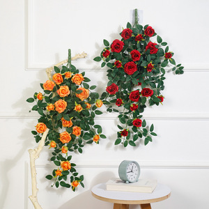 Guirnalda de Rosas Artificiales Decorativas para Colgar en la Pared, de Seda, de 30cm-100cm, Decoración para el Hogar - Product Image 3