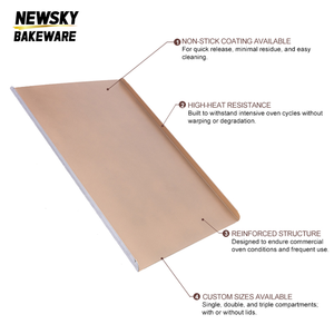 <span class=keywords><strong>Plaque</strong></span> de cuisson antiadhésive en aluminium en forme de U de 400x600mm <span class=keywords><strong>Plaque</strong></span> à biscuits Plateaux de four - Product Image 2