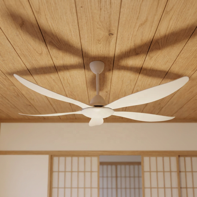 Modern Silent Design 56'' Ceiling Fan BLDC Motor Energy-Saving White Ceiling Fan with Remote Control for Home & Commercial Use