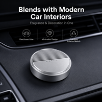 Ornement de tableau de bord de voiture en métal géométrique moderne, diffuseur d'air passif en alliage d'aluminium rayé pour véhicule
