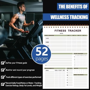 <span class=keywords><strong>Carnet</strong></span> de suivi d'entraînement à spirale, 52 pages, journal d'entraînement pour la salle de sport et la maison, planificateur d'exercices avec suivi du sommeil et de l'eau - Product Image 3