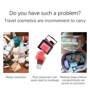 Sac de rangement cosmétique en silicone imperméable grande capacité, sac de voyage personnalisé avec logo pour femmes, vente en gros - Product Image 2