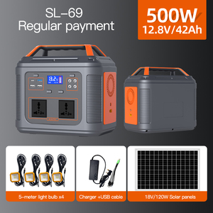 Système d'énergie solaire à batterie lithium, générateur domestique, chargeur, station d'alimentation avec énergie solaire pour l'extérieur, station d'alimentation portable SL-69 - Product Image 4