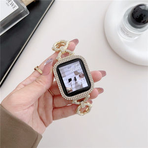 Correa de reloj de metal de diamante de lujo con estuche para <span class=keywords><strong>Apple</strong></span> <span class=keywords><strong>Watch</strong></span> 45mm 49mm 38mm 42mm 40mm para <span class=keywords><strong>Apple</strong></span> <span class=keywords><strong>Watch</strong></span> Se 40mm Correa <span class=keywords><strong>y</strong></span> estuche - Product Image 3