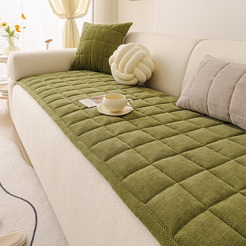 Checkered herringbone pattern - dark green
