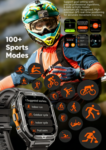 X5 Smart <b>Watch</b> 1.96'' AMOLED Dual-Frequency GPS 5ATM Square Design Silicone Magnetic Sleep Fitness Tracker 100+ Sports Modes - Product Image 4