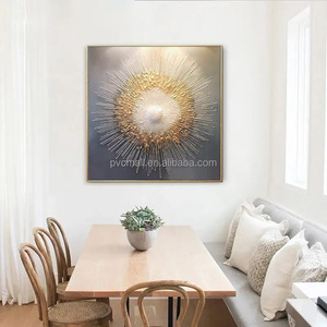 Pintura <span class=keywords><strong>negra</strong></span> y dorada, pintura de arte abstracto, lienzo hecho a mano, pinturas al óleo, moderno <span class=keywords><strong>sobre</strong></span> lienzo, decoración de pared de salón - Product Image 2