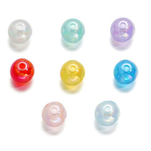 Perles rondes en acrylique couleur AB 8 mm, perles en vrac pour la fabrication de bracelets, accessoires de bijouterie - Product Image 5