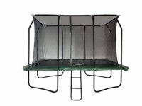 Trampoline de jardin rectangulaire en fibre de verre CreateFun personnalisable 8x12FT avec filet de sécurité en mousse PVC et acier galvanisé