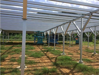 Kit de montage au sol pour panneaux solaires personnalisables, support de module photovoltaïque encadré, structure de montage en aluminium installée au sol