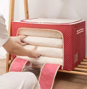 Hiqh qualité tissu grille boîte de rangement vêtements tissu placard organisateur dropshipping bolsa de almacenaje ropa boîtes de rangement & bacs - Product Image 1