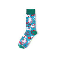 Happy Sox Ocrean Art Fashion Fish Shell Seastar Coral Cotton Crew Chaussettes pour hommes