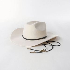 Wholesale 2024 Autumn Winter New Arrival Trendy Fashion Sombrero Fedoras Women Men Vintage 100% Wool Felt Western Cowboy Hat - Product Image 6