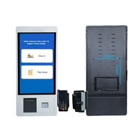Terminal de paiement Android 11 POS avec écran tactile LCD 22 pouces, reconnaissance faciale, support au sol en métal et verre, stockage intégré de 128 Go
