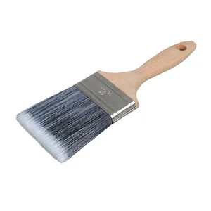 MSN high quality synthetic filament wooden handle paint brush with stainless steel ferrule european paint brush