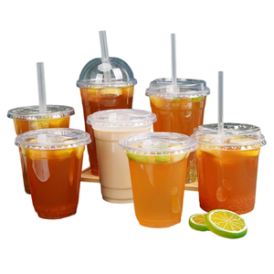 Gobelets en <span class=keywords><strong>plastique</strong></span> PET transparents imprimés sur mesure avec couvercles 5oz-10oz – Gobelets jetables pour café, boissons froides, bubble tea, jus, smoothies – Vente en gros - Product Image 4
