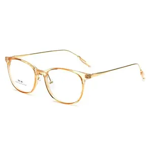 É nova moda quadro redondo metal TR90 óculos ópticos