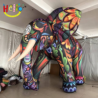 Modèle d'éléphant gonflable géant de dessin animé pour la publicité dans les zoos et l'affichage en extérieur