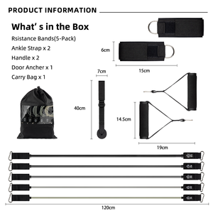 Juego de bandas de resistencia GEDENG, banda de ejercicio de 7 piezas, accesorios portátiles para gimnasio en casa, entrenamiento de goma elástica para Fitness profesional, <span class=keywords><strong>Expa</strong></span> - Product Image 3
