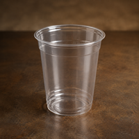 98 Caliber 12OZ 16OZ Transparante Wegwerp PET Plastic Bekers Met Platte Deksel, Koepelvormig Deksel of Zonder Deksel voor Koude Fruitthee