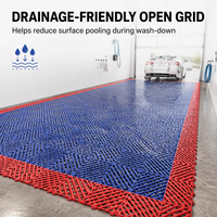 Grille de drainage de sol industrielle antidérapante en plastique PP pour garage, abri, lavage de voitures