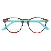 2025 gros rond hommes lunettes cadre léger rayé personnaliser Logo lunettes cadres femmes acétate optique lunettes
