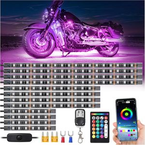Kit de Luces LED RGB para Motocicleta 2026, con Control por Aplicación y Sonido, Luz de Atmósfera para Chasis y Cola de Moto, Luz de Neón para Motocicleta - Product Image 2