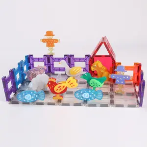 MNTL Kids Play Animals Magnetic Toys Educational Assemble Animals Magnetic Tiles Kids Educational Toys