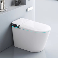 Toilette intelligente de luxe avec écran tactile, toilette intelligente électronique autonettoyante avec siège bébé