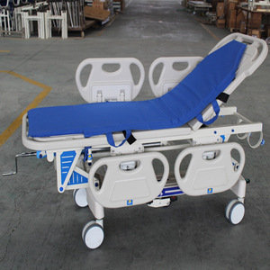 Chariot de transport médical ABS, hauteur réglable, utilisation en salle d'opération d'hôpital, 4 roulettes, matériau plastique - Product Image 4