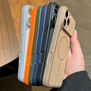 เคสโทรศัพท์มือถือแบบด้านสีธุรกิจ  แม่เหล็กดูดติด  ป้องกันแรงกระแทก สำหรับ iPhone 17 pro max 16 15 14 13 ขายส่ง - Product Image 3