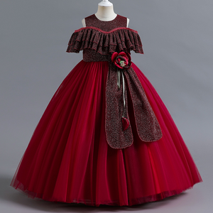 2025 Vestido largo <span class=keywords><strong>de</strong></span> tul hinchado para niños traje <span class=keywords><strong>de</strong></span> niña <span class=keywords><strong>de</strong></span> las flores vestido nuevo <span class=keywords><strong>de</strong></span> princesa para niñas vestido <span class=keywords><strong>de</strong></span> rendimiento elegante transfronterizo - Product Image 2