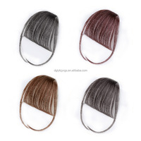 Frange populaire à clipser en cheveux humains 100% naturels, fine et soignée, pour femmes