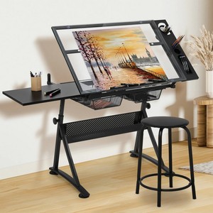 <span class=keywords><strong>Table</strong></span> <span class=keywords><strong>de</strong></span> <span class=keywords><strong>dessin</strong></span> d'ingénierie professionnelle <span class=keywords><strong>Table</strong></span> d'art <span class=keywords><strong>Table</strong></span> <span class=keywords><strong>de</strong></span> chevalet en verre <span class=keywords><strong>de</strong></span> levage pliante - Product Image 2