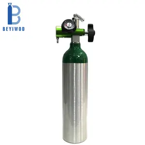 Tanque de Gas líquido Co2 portátil pequeño, cilindro de oxígeno de aluminio médico, 0,75 l