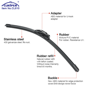 CLWIPER Wischerklinge knochengerät flach rahmenloser Wischerklinge weiche Auto-Wischerklingen universell - Product Image 2