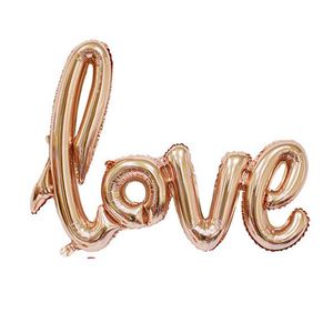 108X64cm Love Foil Letter Bulk Wedding Decor Large Colorful Connected Alphabet <b>Party</b> <b>Balloons</b> Wholesale - Product Image 3
