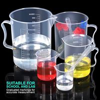 Usine directement multi-spécifications 10 pièces ensemble laboratoire réutilisable gradué PP plastique mesure bécher tasses
