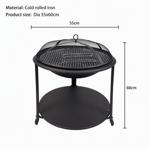 Mesa de té para patio de invierno con calefacción interior/exterior, horno cerrado de doble capa, <span class=keywords><strong>parrilla</strong></span> portátil de carbón de acero inoxidable - Product Image 4