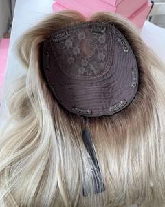 Extensiones <span class=keywords><strong>de</strong></span> Cabello Humano Europeo Remy 100% Virgen con Base <span class=keywords><strong>de</strong></span> Seda, Reflejos Rubios, Nudos Invisibles, Extensiones <span class=keywords><strong>de</strong></span> Cabello Judío con Clips - Product Image 6