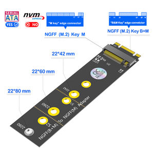 <span class=keywords><strong>M</strong></span>.<span class=keywords><strong>2</strong></span> NGFF Key <span class=keywords><strong>M</strong></span> SATA SSD zu NGFF Key B+<span class=keywords><strong>M</strong></span> Adapterkarte für NGFF SSD 2242 2260 2280 SSD Erweiterungskarte <span class=keywords><strong>M</strong></span> Key NGFF Konverterkarte - Product Image 2